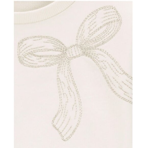 Baby Girls Carter's Cream Sweatshirt & Bow Print Skirt Set Size 12 18 24 mo NWT - Picture 2 of 2